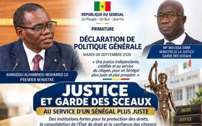 Déclaration de Politique générale : cap sur une justice au service d’un Sénégal plus juste